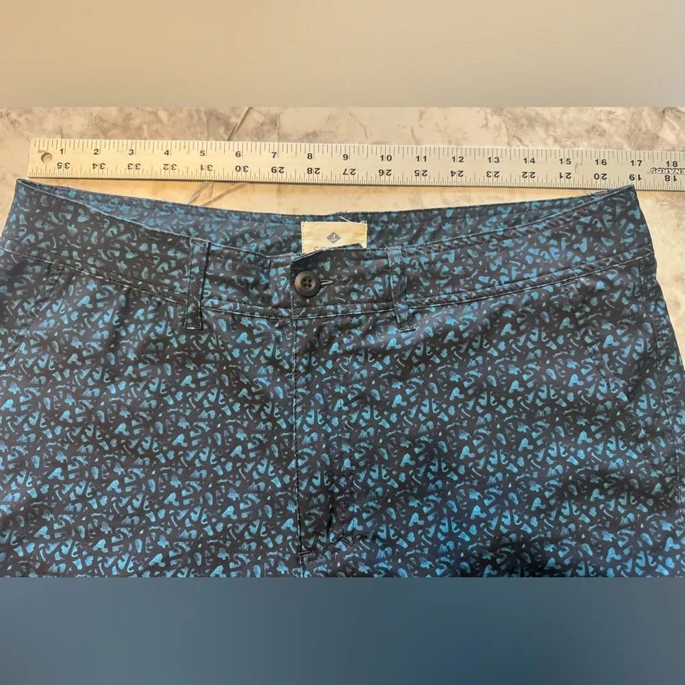 Sperry Swim Trunk Size 32 Navy Blue Print